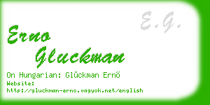 erno gluckman business card